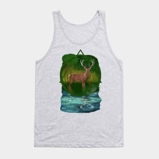 Reindeer in the forest Tank Top